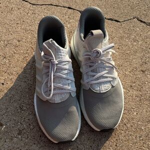 Adidas Men's Gray and White Sneakers